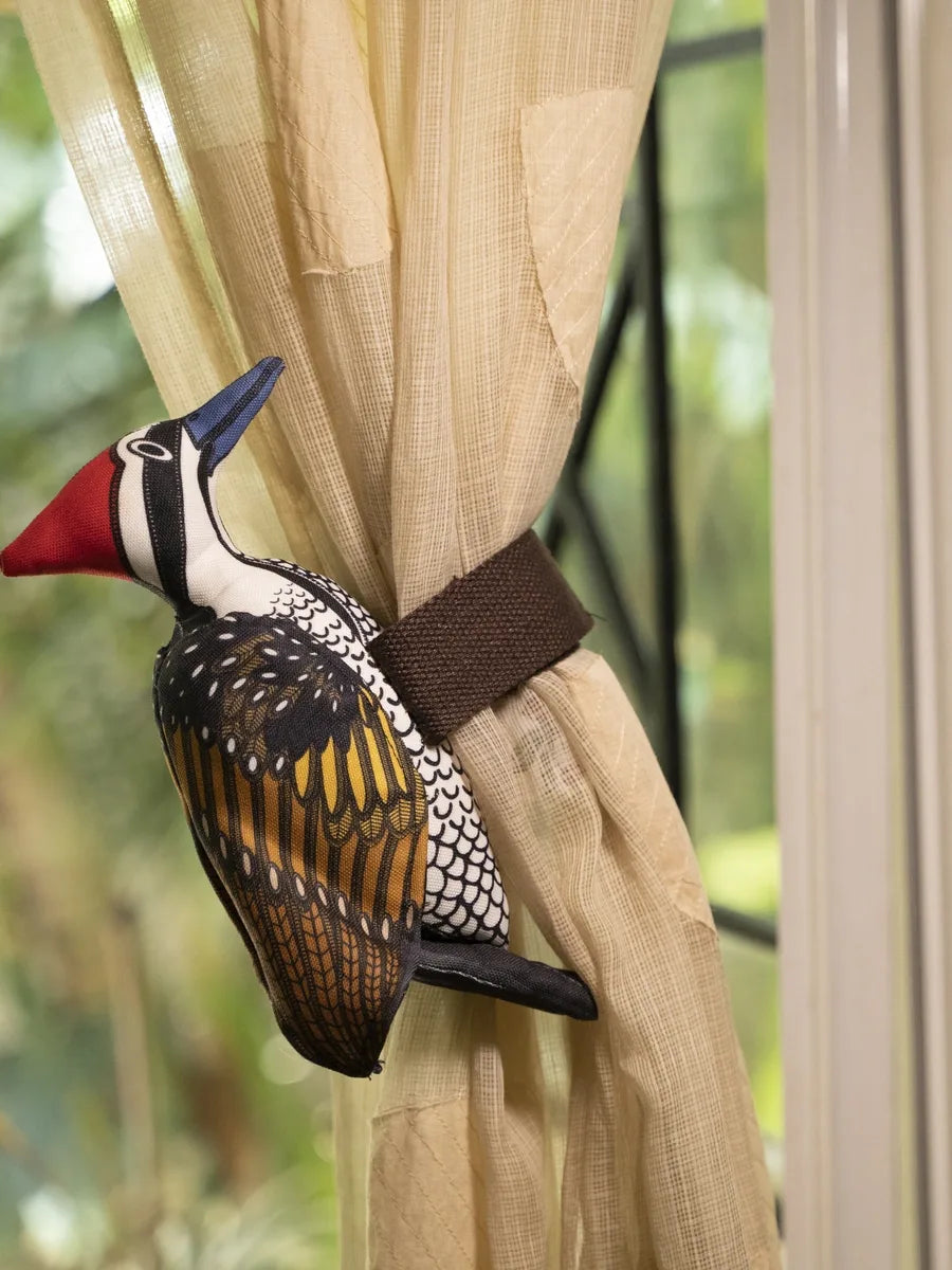 Black Rumped Flameback Woodpecker Curtain Holder