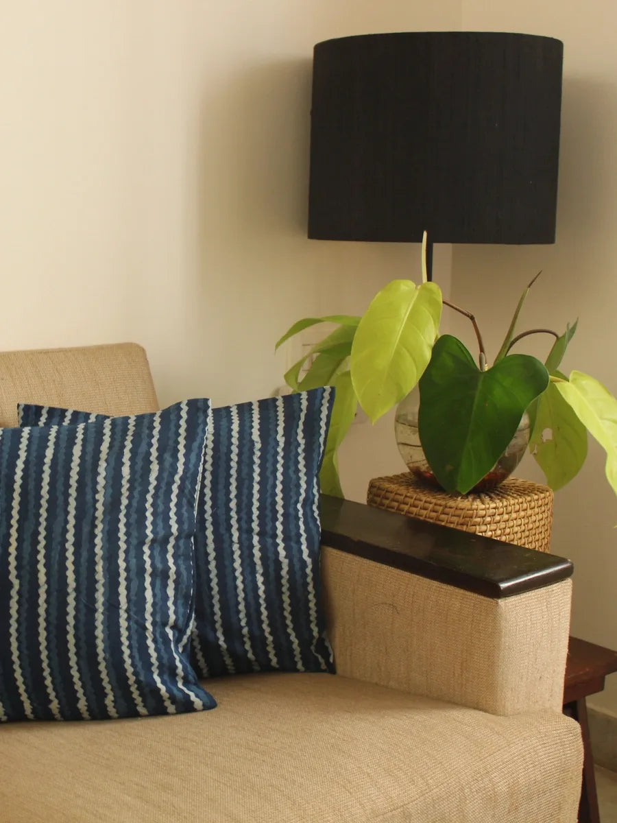 Stripes In Indigo Cushion Cover