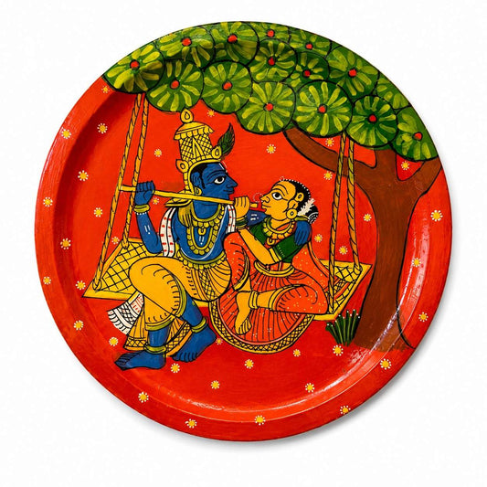Cheriyal Painting on Wood - Swing of Love Image