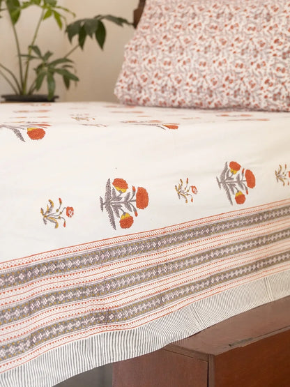 Marigold Musing - Bedsheet