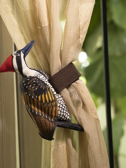 Black Rumped Flameback Woodpecker Curtain Holder