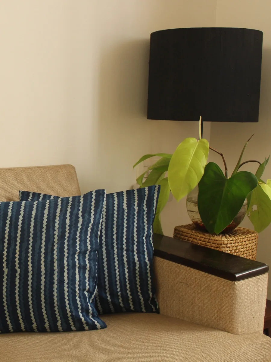 Stripes In Indigo Cushion Cover