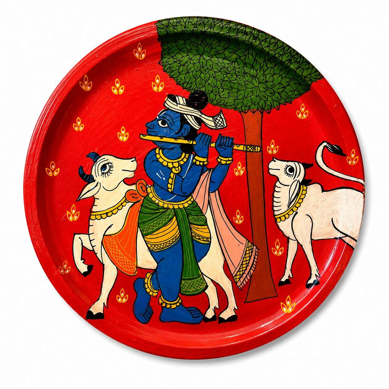 Cheriyal Painting on Wood - Venugopala