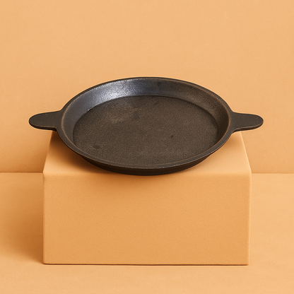 Cast Iron Raised Edge Pan, Hand Seasoned – Sear, Grill or Bake