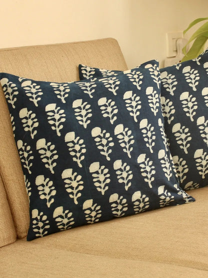 Floral Indigo Cushion Cover