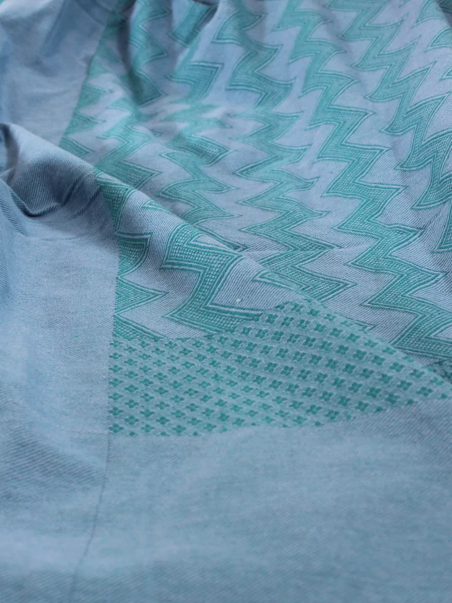 Chevron in Blue Bed Cover