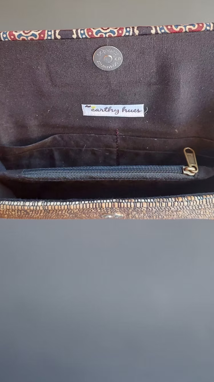 Wallet Clutch - Indigo Kolam