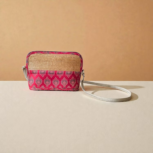 Ananta Sling Bag- Red Ajrak
