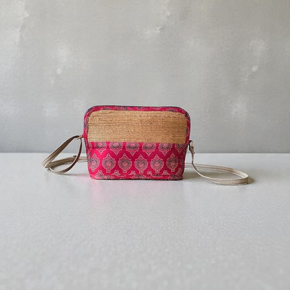 Ananta Sling Bag- Red Ajrak
