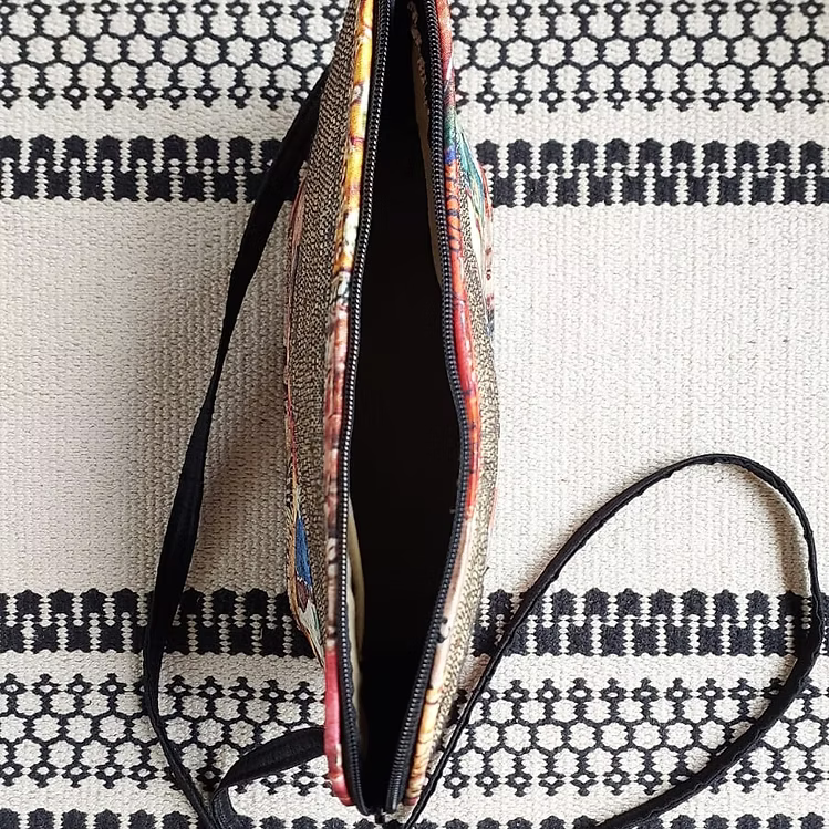 Ananta Sling Bag- Red Ajrak