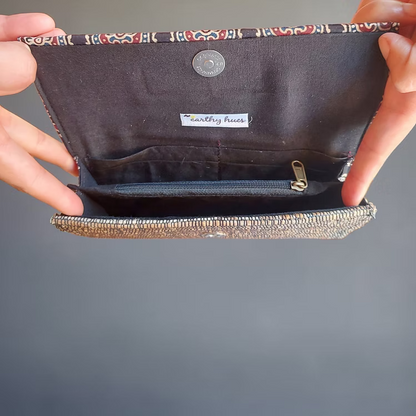 Wallet Clutch - Black Ajrak