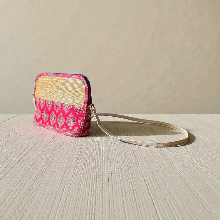 Ananta Sling Bag- Red Ajrak