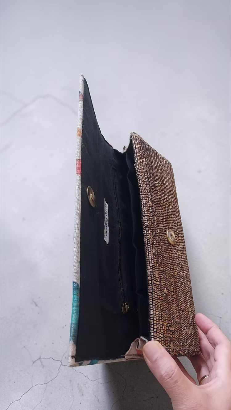 Clutch - Baby pink Chikankari