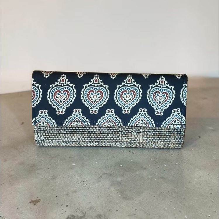 Wallet Clutch - Black Ajrak