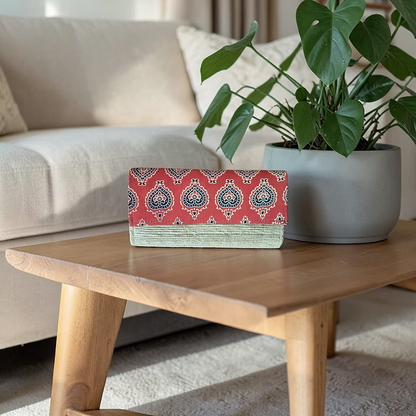 Wallet Clutch - Red Ajrak