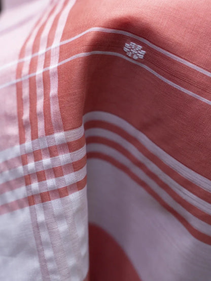 Chanderi Cotton Saree - Salmon Pink