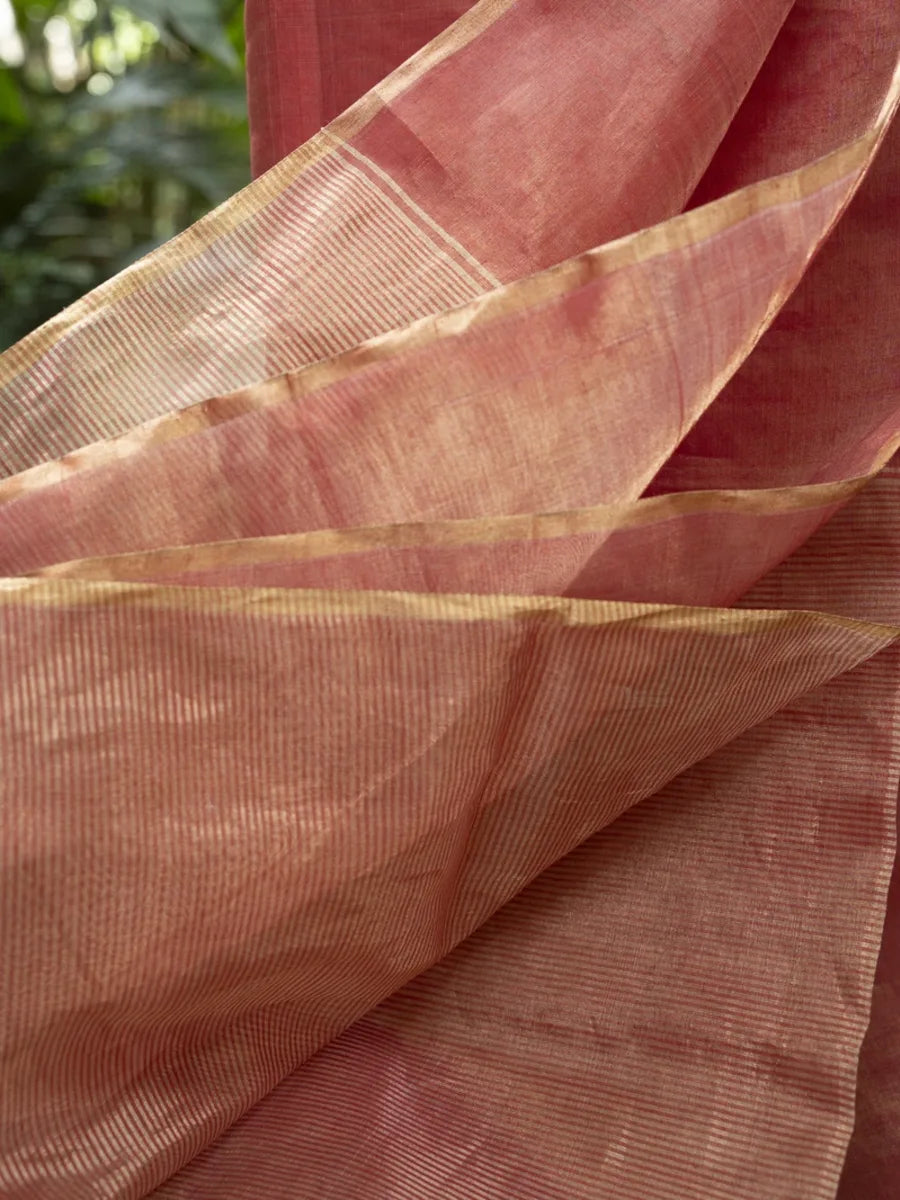 Maheshwari Saree - Tomato Red