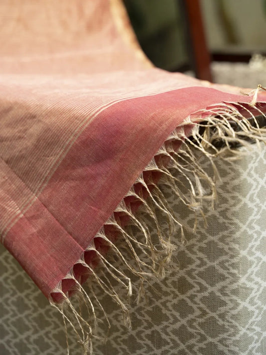 Maheshwari Saree - Tomato Red