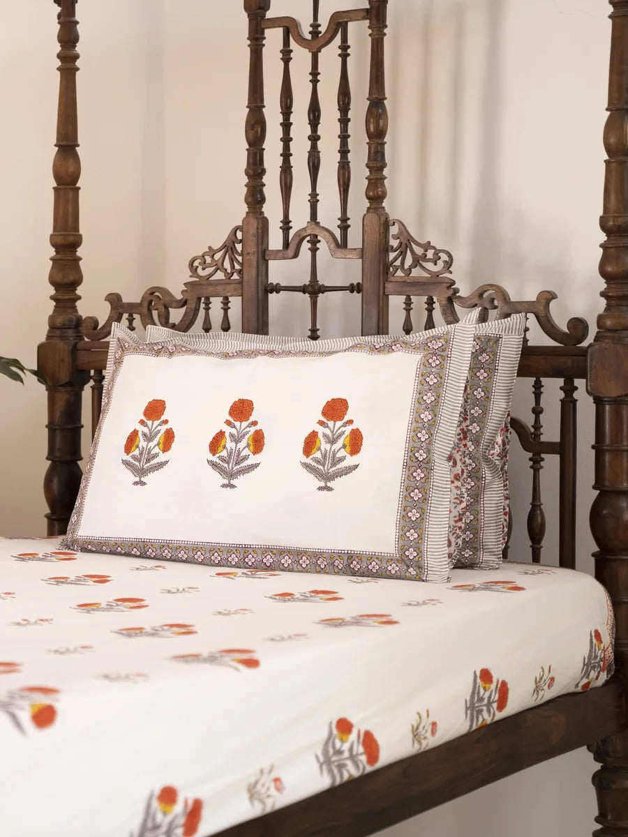 Marigold Musing - Bedsheet