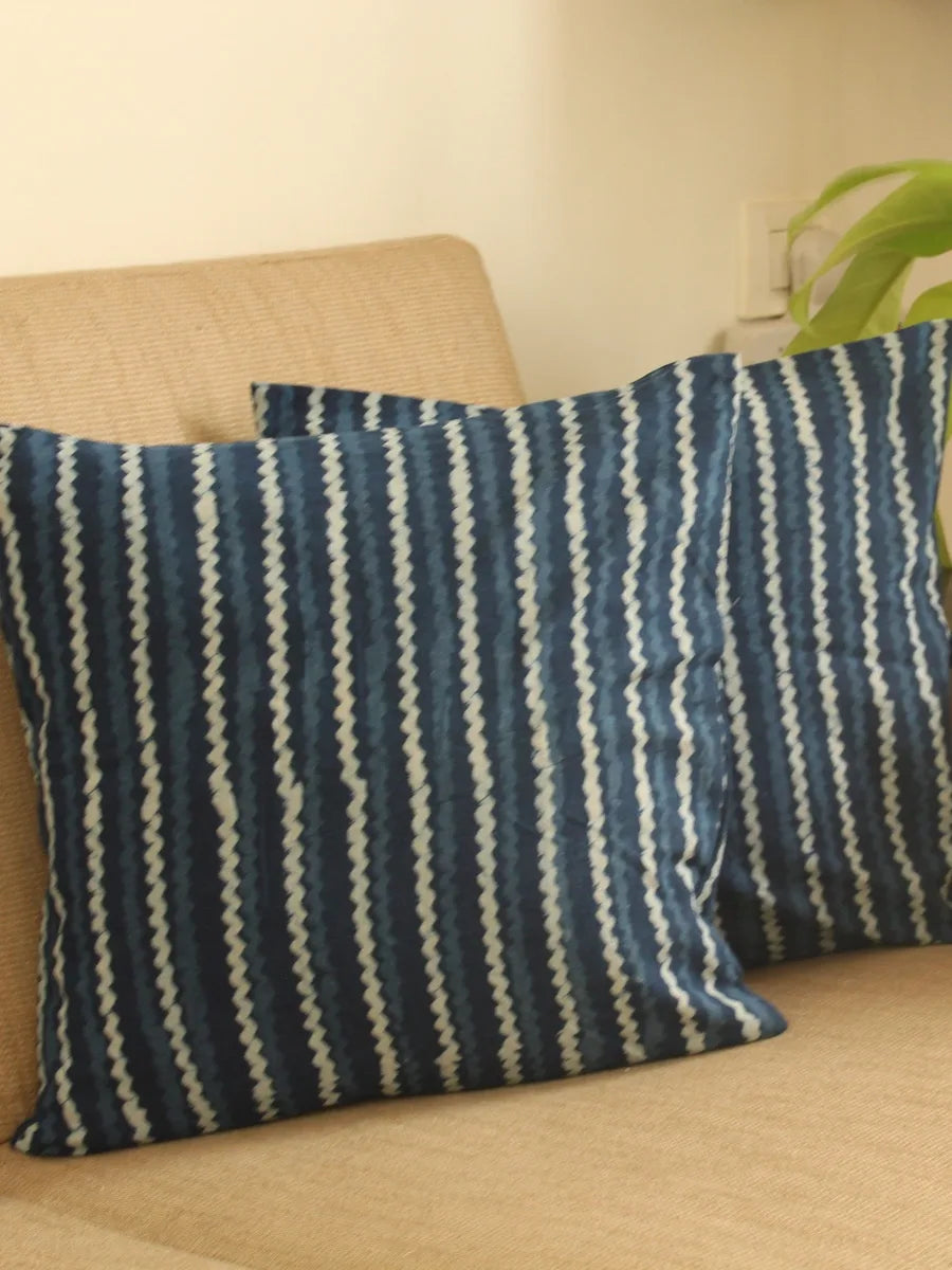 Stripes In Indigo Cushion Cover