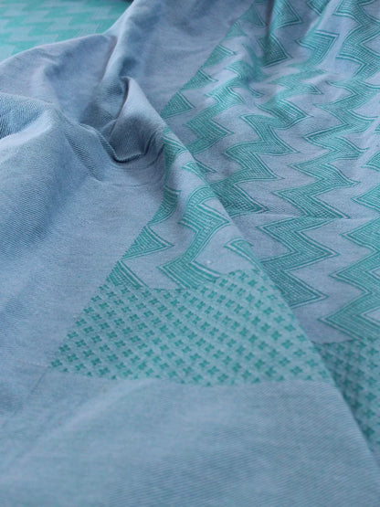 Chevron in Blue Bed Cover