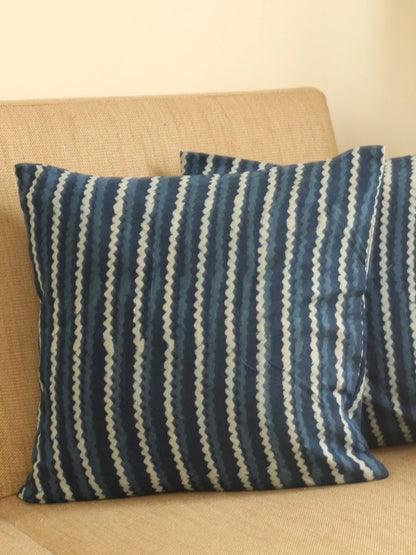 Stripes In Indigo Cushion Cover