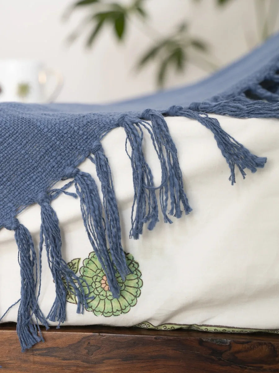 Indigo Fields Bed Cover