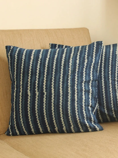 Stripes In Indigo Cushion Cover