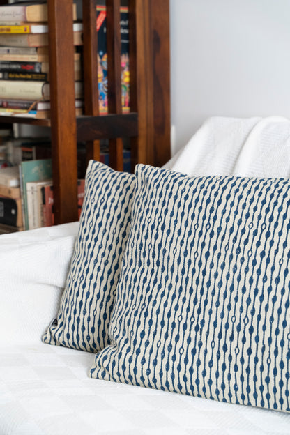 Cushion Cover - Raindrops - Blue