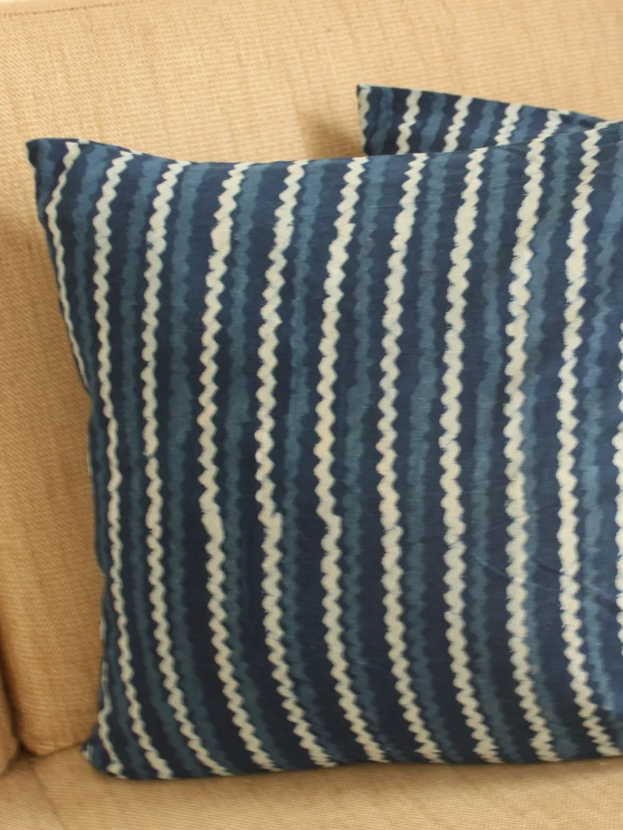 Stripes In Indigo Cushion Cover