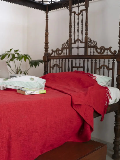 Vibrant in Red Bed Cover