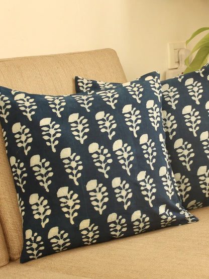 Floral Indigo Cushion Cover