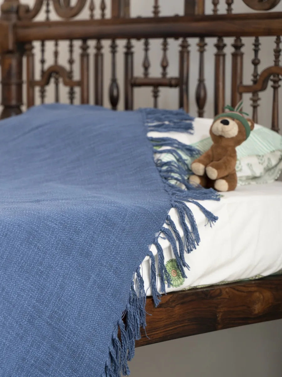 Indigo Fields Bed Cover