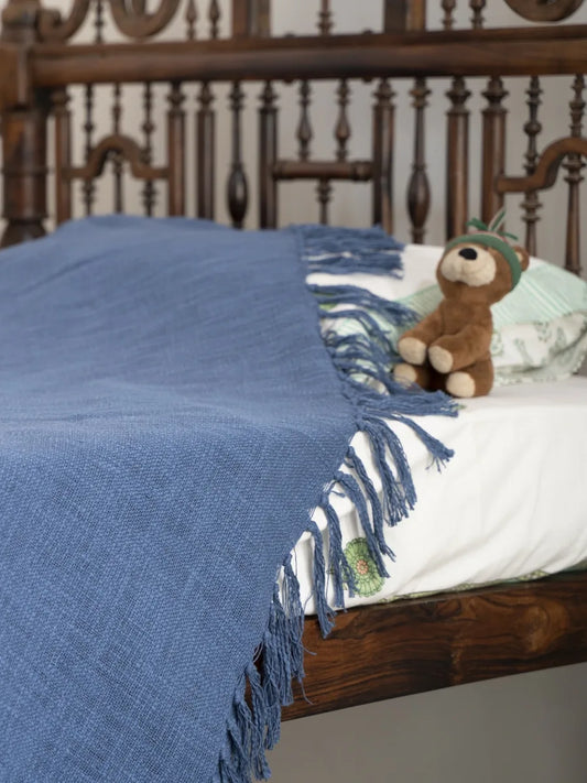 Indigo Fields Bed Cover