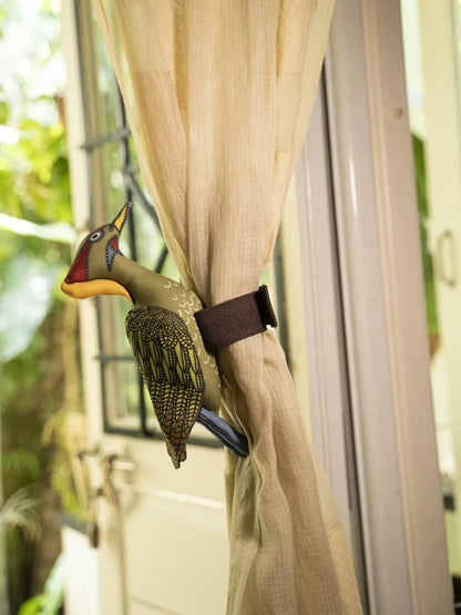 Lesser Yellow Naped Woodpecker Curtain Holder