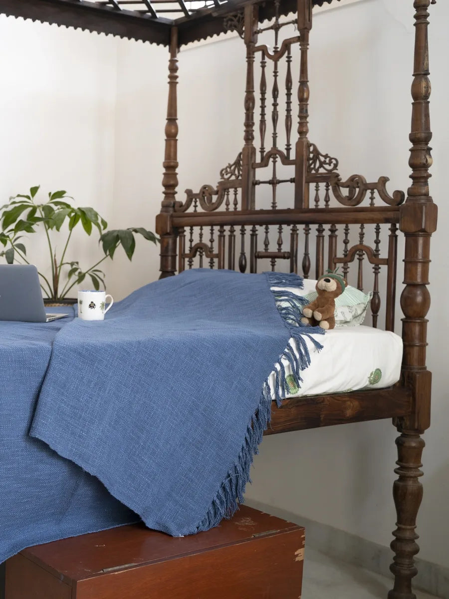 Indigo Fields Bed Cover