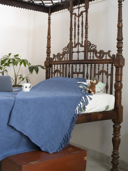 Indigo Fields Bed Cover