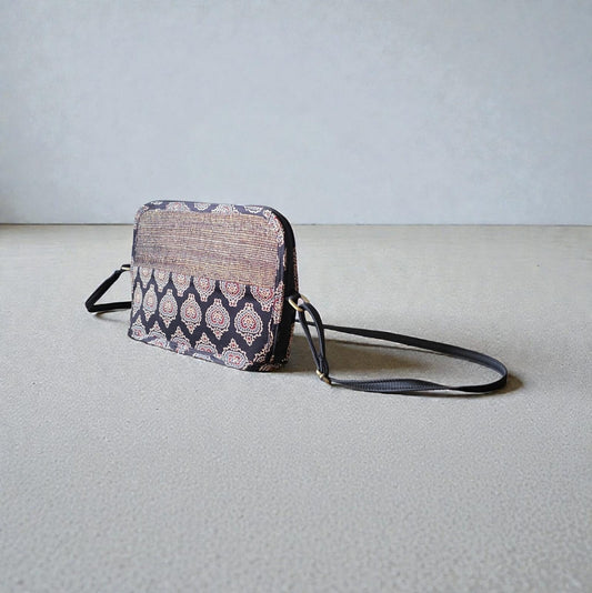 Ananta Sling Bag- Black Ajrak