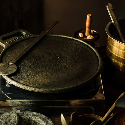Cast Iron Dosa Tawa, Hand Seasoned, Ready for Crispy Perfection
