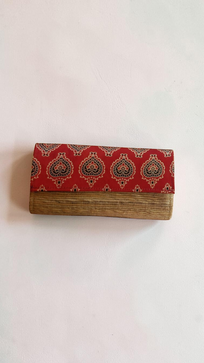 Wallet Clutch - Red Ajrak