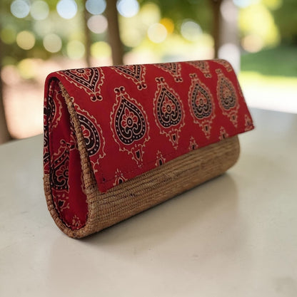 Wallet Clutch - Red Ajrak