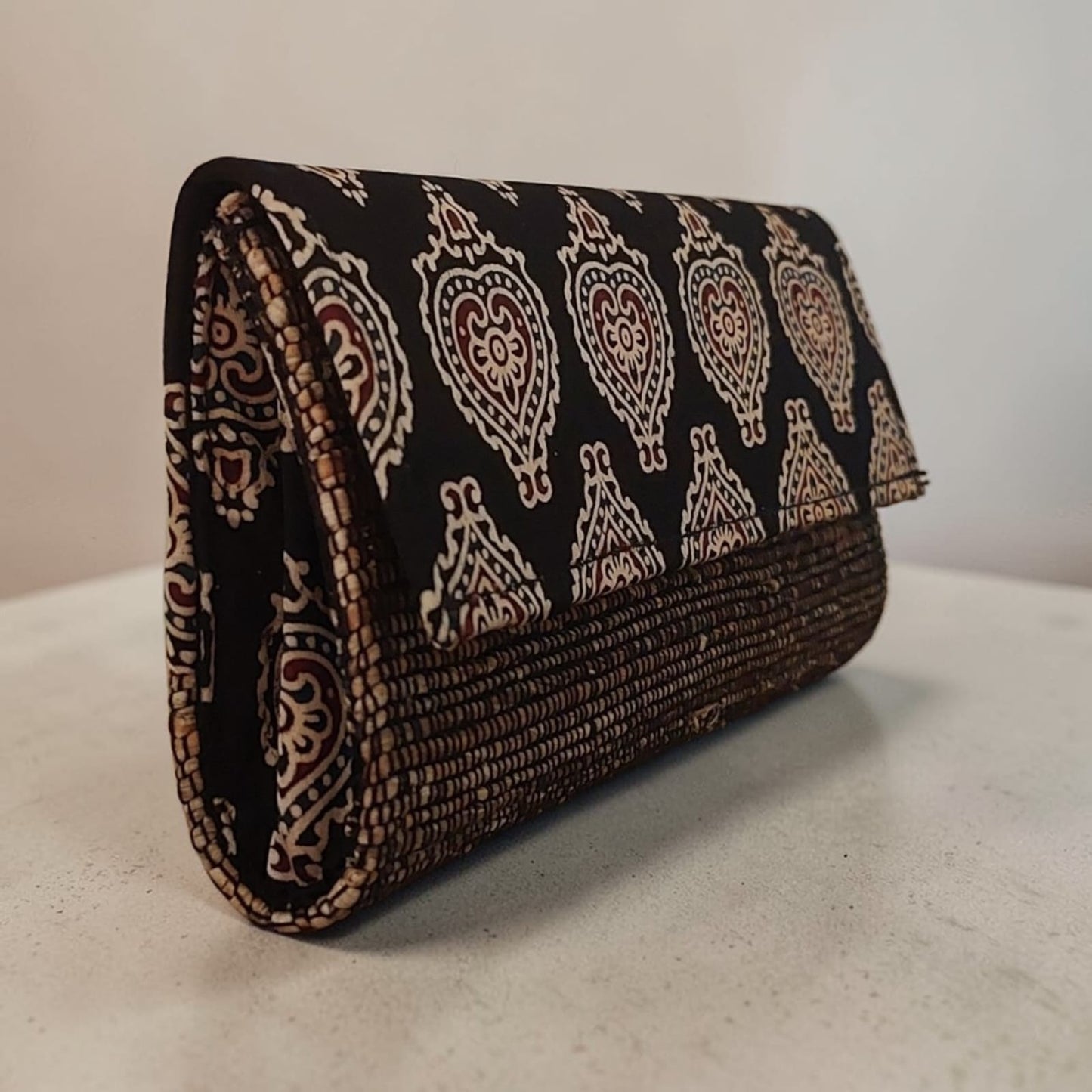 Wallet Clutch - Black Ajrak