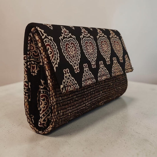 Wallet Clutch - Black Ajrak