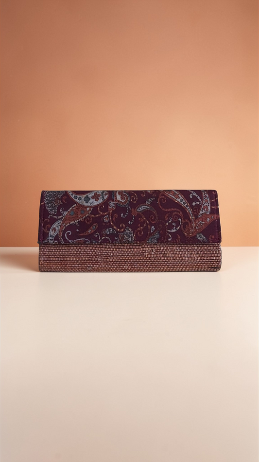 Clutch - Maroon Paisley