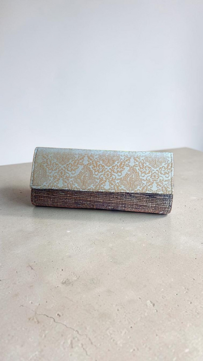 Clutch - Beige Antique Brocade