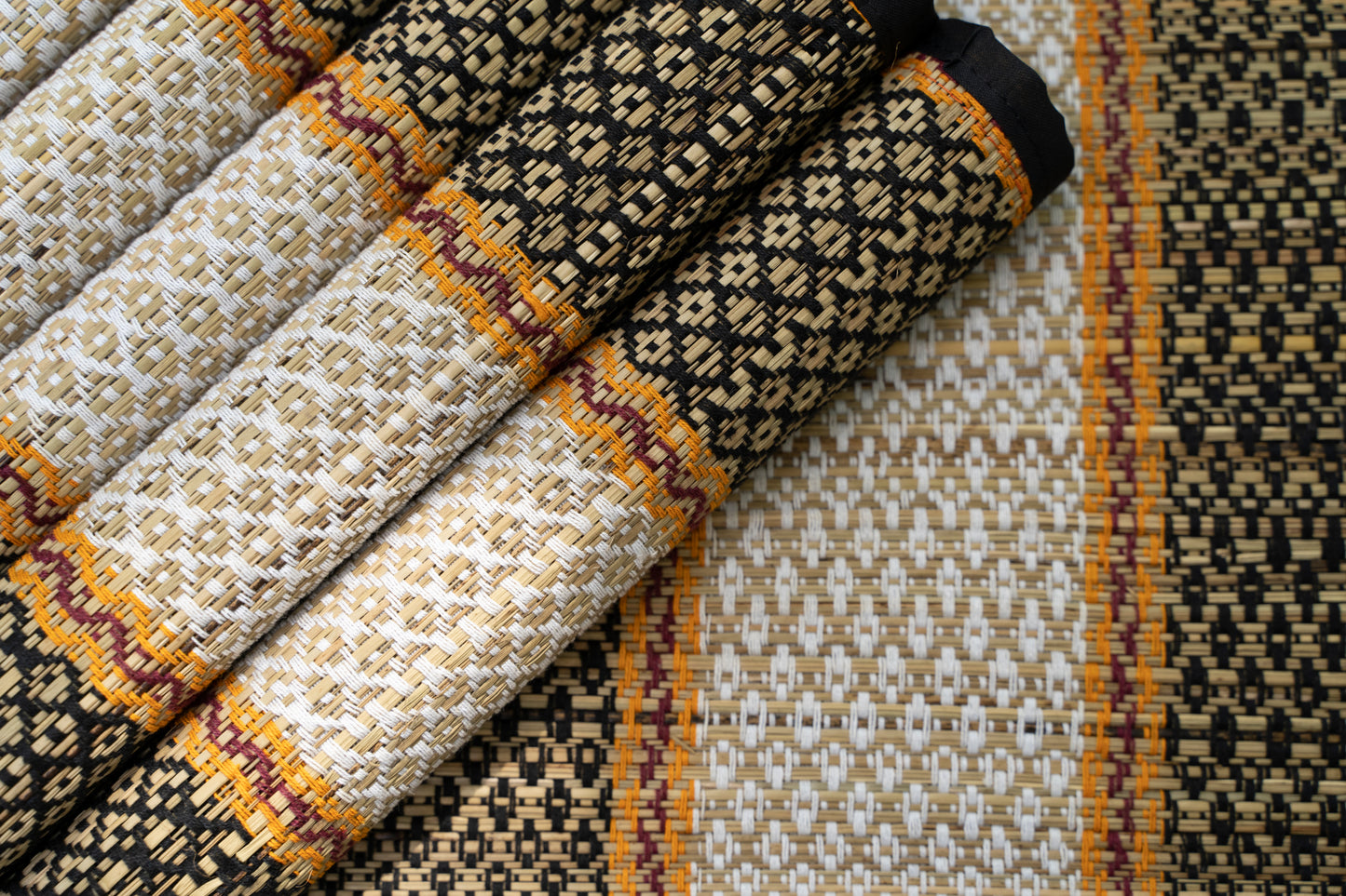 WB Madhurkathi Table Runner - Rangoli on Grass - Black