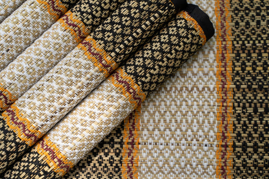 WB Madhurkathi Table Runner - Rangoli on Grass - Black