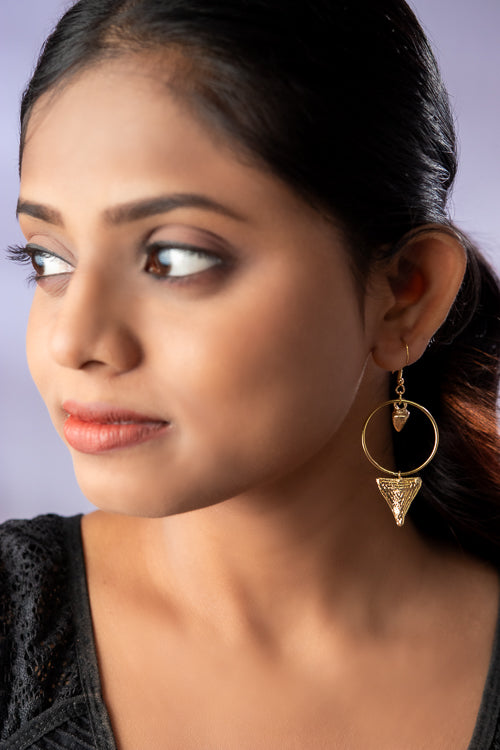 MIH DEr162 Prisha Dhokra Earrings