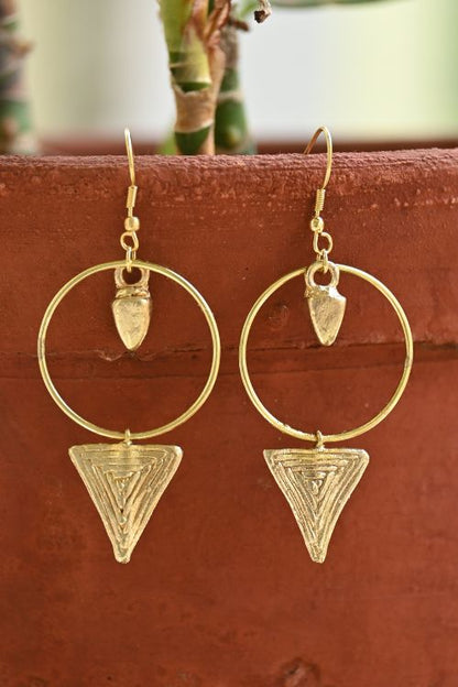 MIH DEr162 Prisha Dhokra Earrings