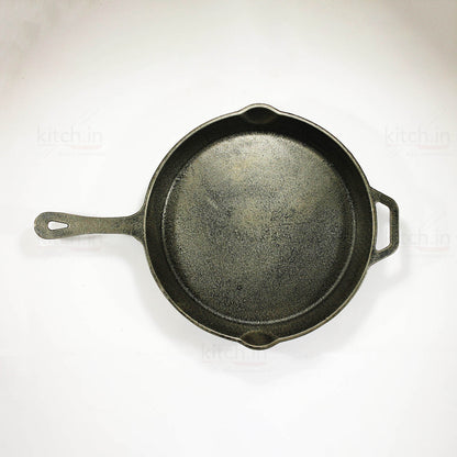 Cast Iron Skillet/ Fry Pan, Hand Seasoned, Perfect -Searing, Frying